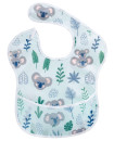 Moms Choice Waterproof Baby Bibs Set of Two Infant 6-24 Months with Pocket Washable Stain Oil and Odor Resistant